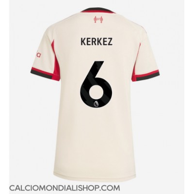 Maglie da calcio Liverpool Milos Kerkez #6 Seconda Maglia Femminile 2025-26 Manica Corta Maglie da calcio Liverpool Milos Kerkez #6 Seconda Maglia Femminile 2025-26 Manica Corta
